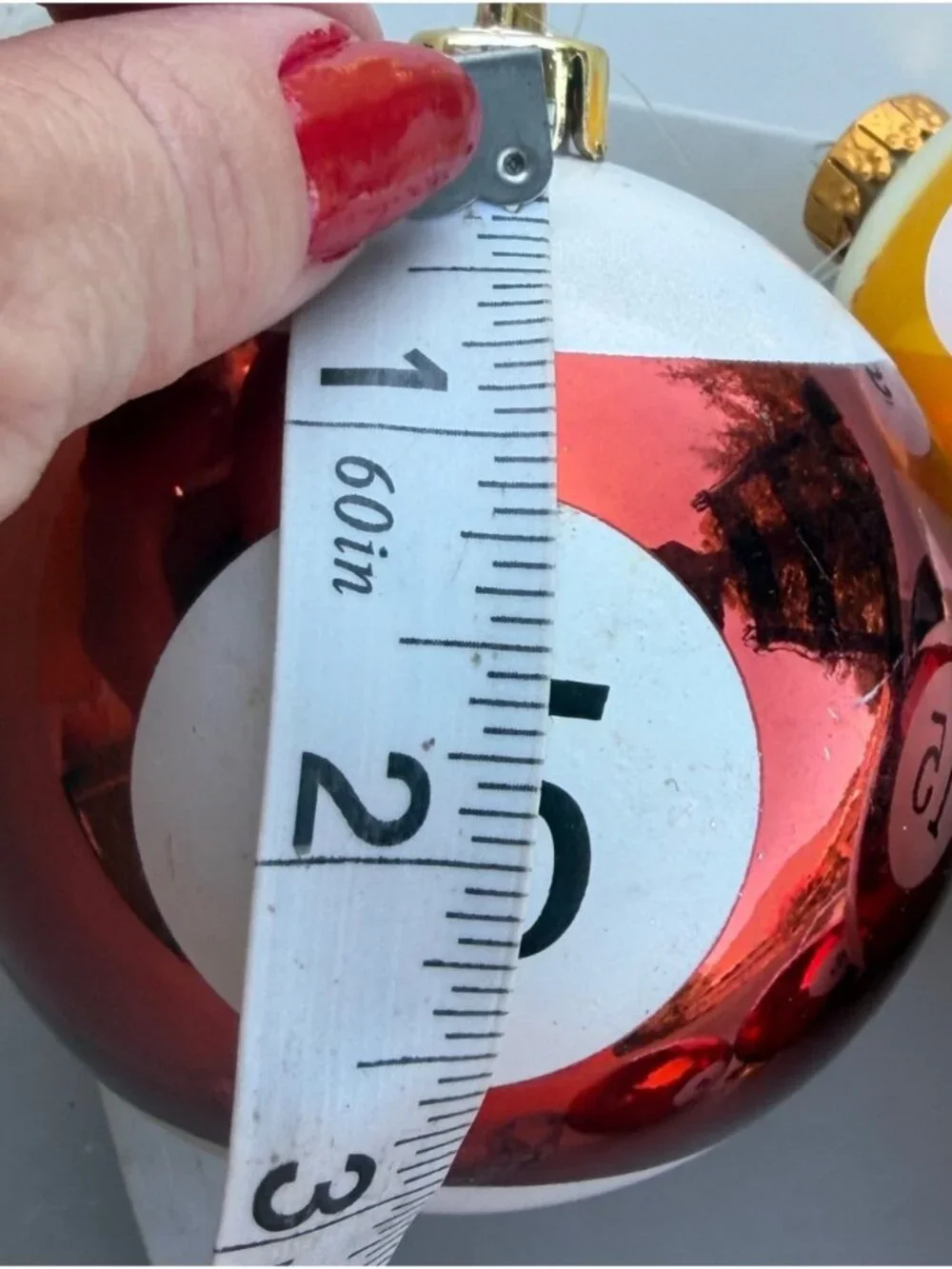 10-pc. Billiard Glossy Metallic Christmas Ball Ornaments 2.5/3.25